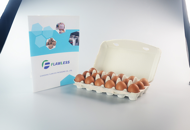 18 cells white Kraft Paper Cardboard Egg Carton